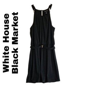 WHBM black sleeveless elastic waist dress sz med